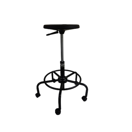 Shopsol Stool Polyurethane Rd Seat 22 In to 32 In Seat Ht. Welded Footring Tub Base 300 lbs. Seat Cap 1010965